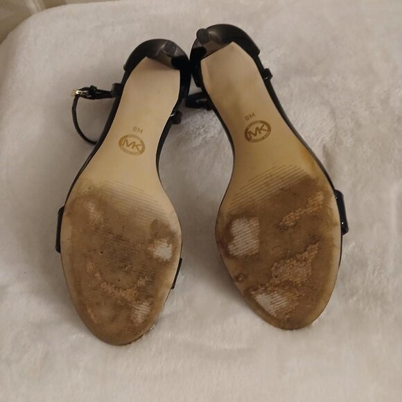 MICHAEL Michael Kors patent leather single ankle strap stiletto heels pumps Sz 8 - Picture 7 of 8